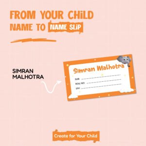 Cartoon Name Slip - Elephant (Pack of 40)