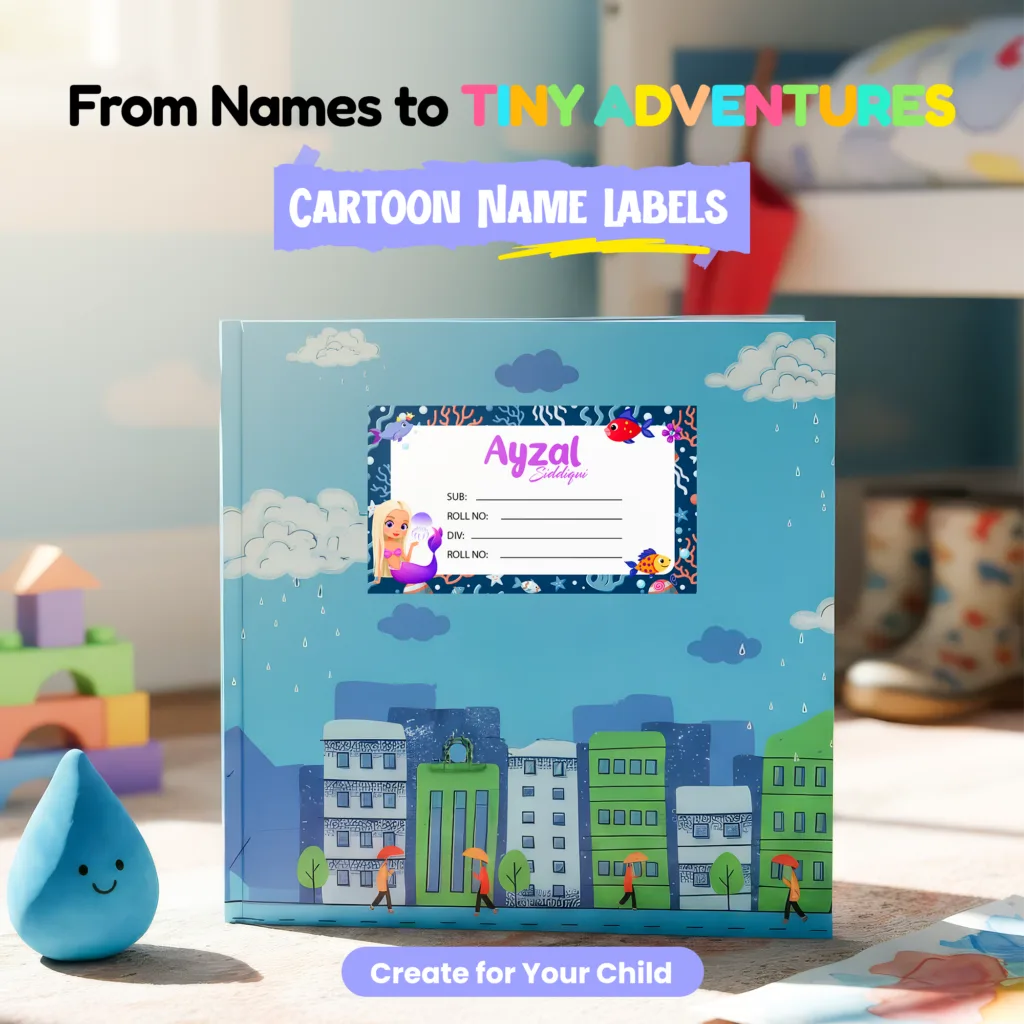 Cartoon Name Slip - Mermaid-5