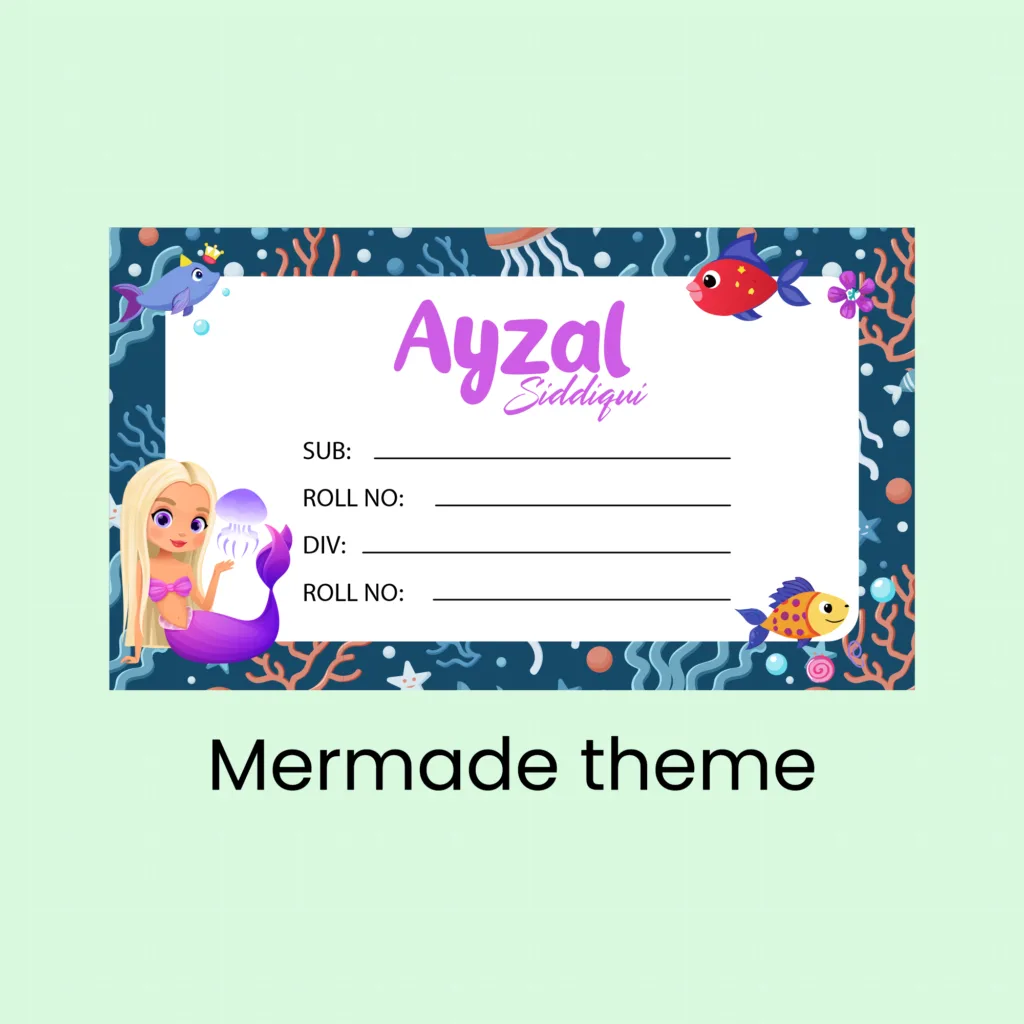 Cartoon Name Slip - Mermaid-6