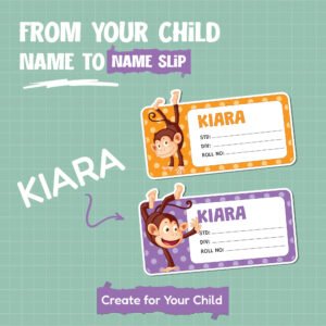 Cartoon Name Slip-Monkey (Pack of 40)