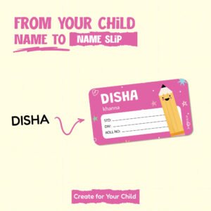 Cartoon Name Slip - Pencil (Pack of 40)