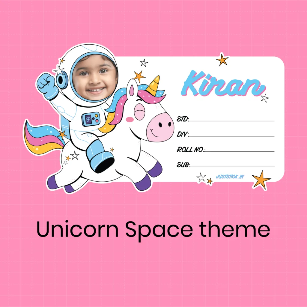 Premium Photo Name Slip-Unicorn Space 6