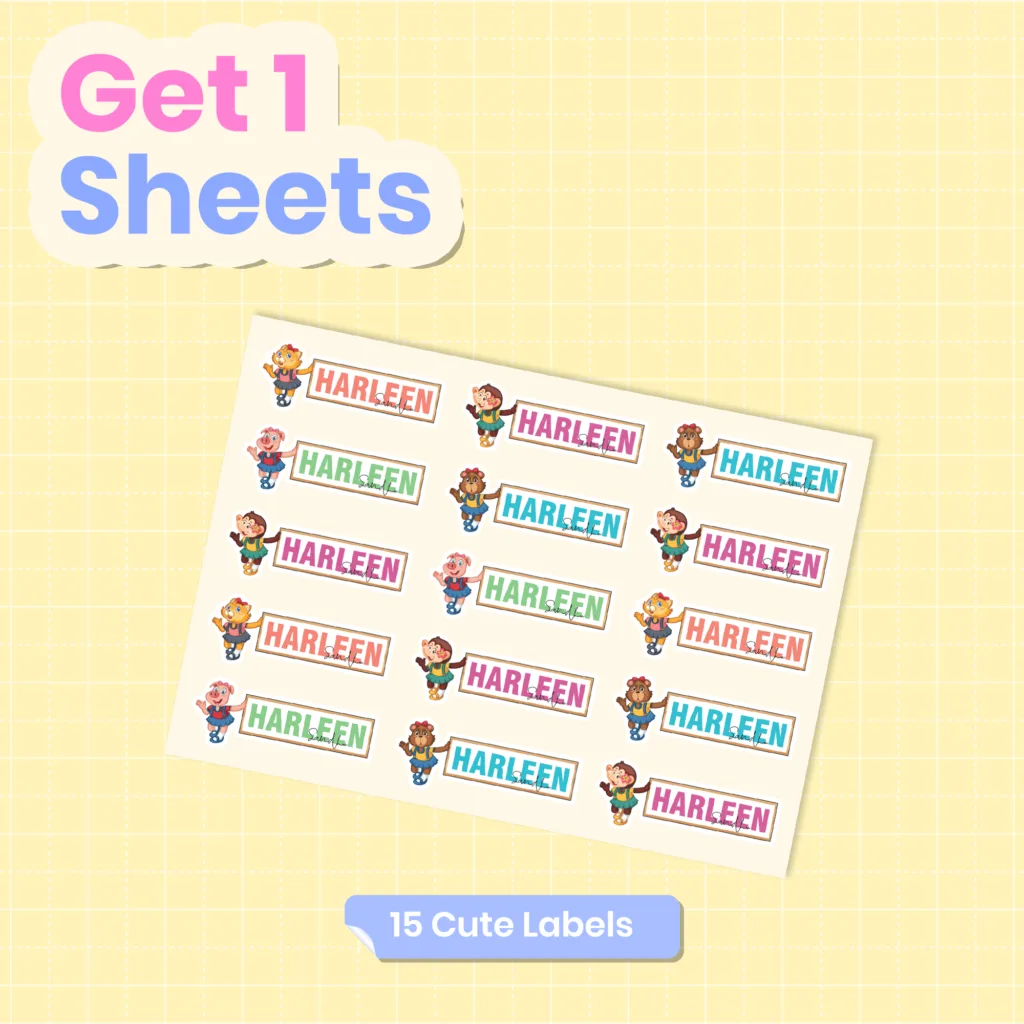 Cartoon Ink Transfer Sticker-Cutie Animal 6