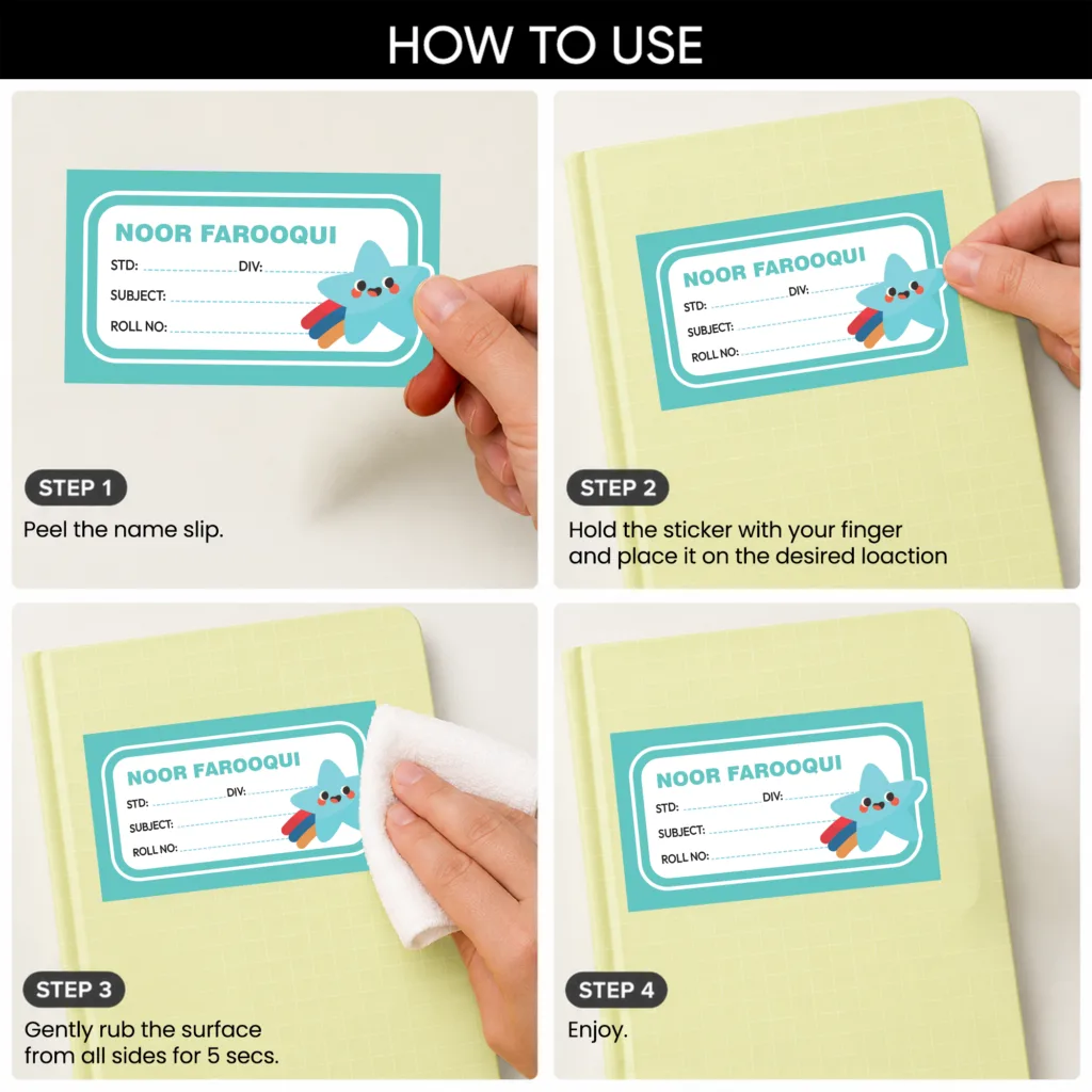 Cartoon Name Slip-Stationery Cute Face 4