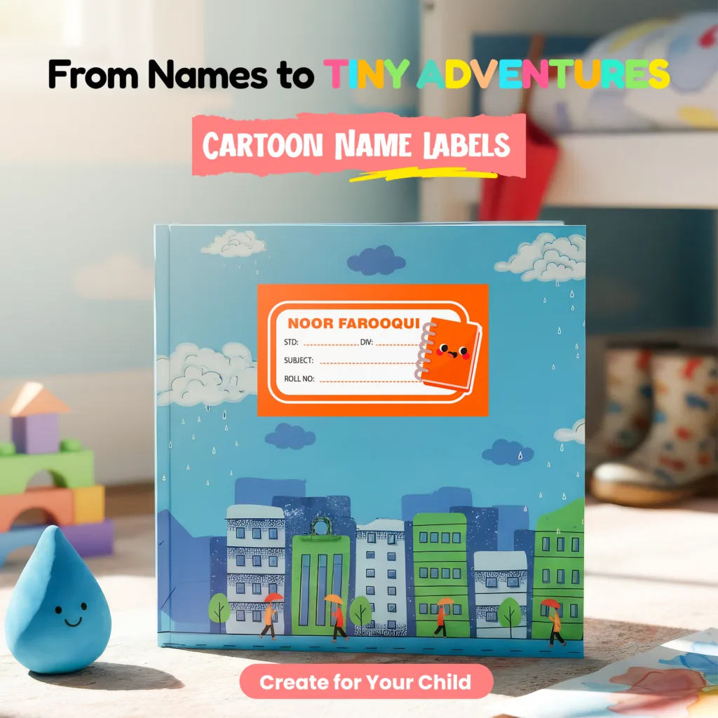 Cartoon Name Slip-Stationery Cute Face 5
