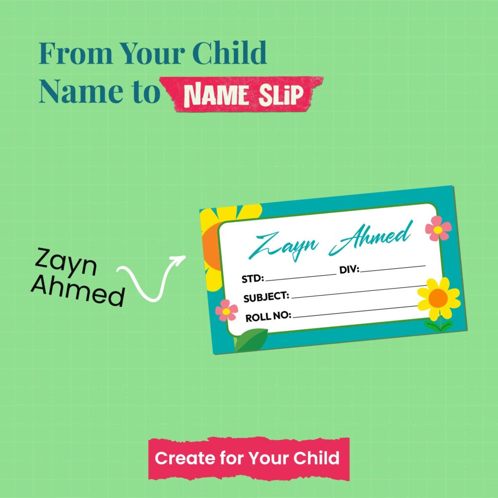 Standard Name Slips-Flower (Pack of 40)