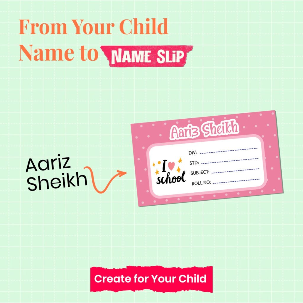 Standard Name Slips-Polka Dots (Pack of 40)