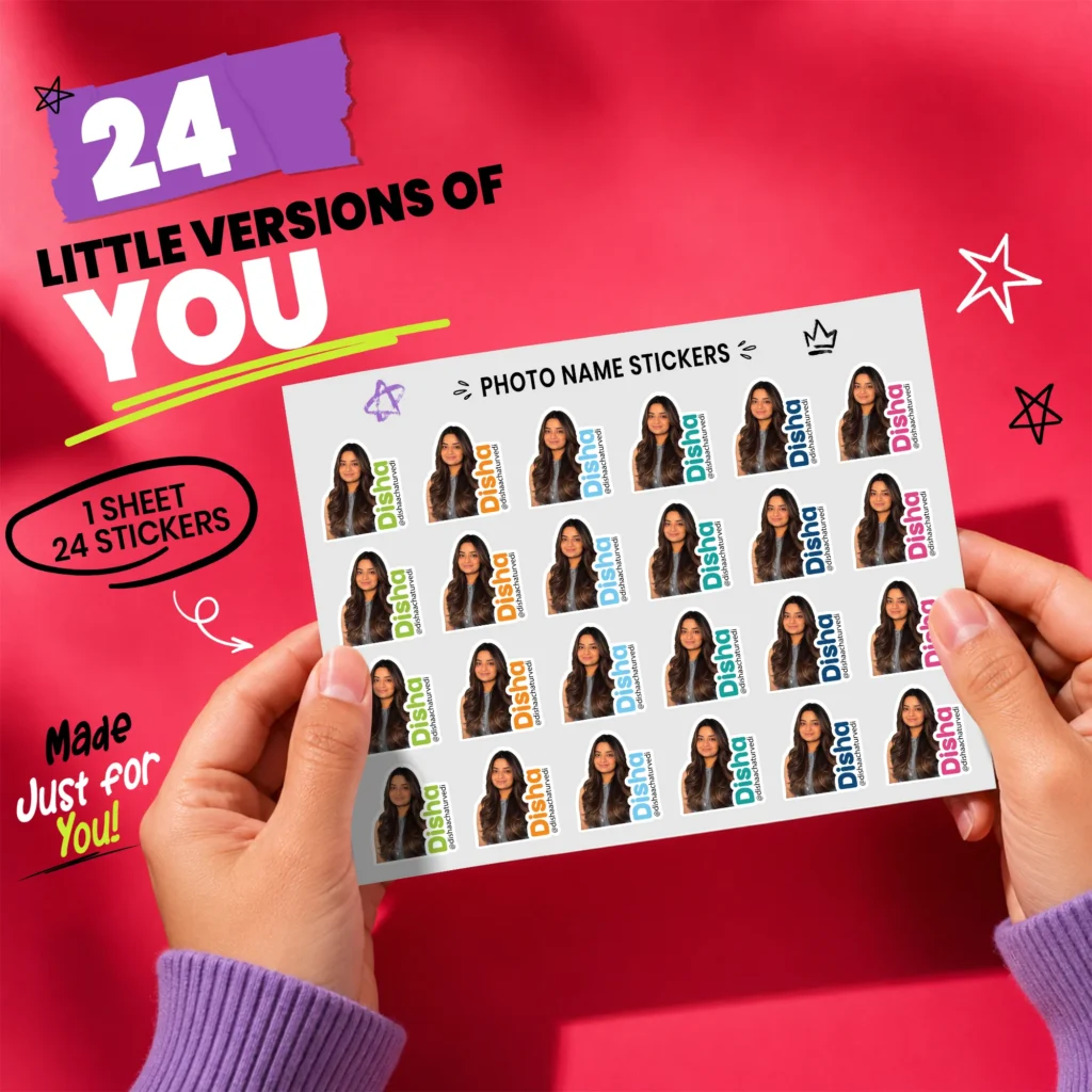 Photo Name Sticker - Style 2