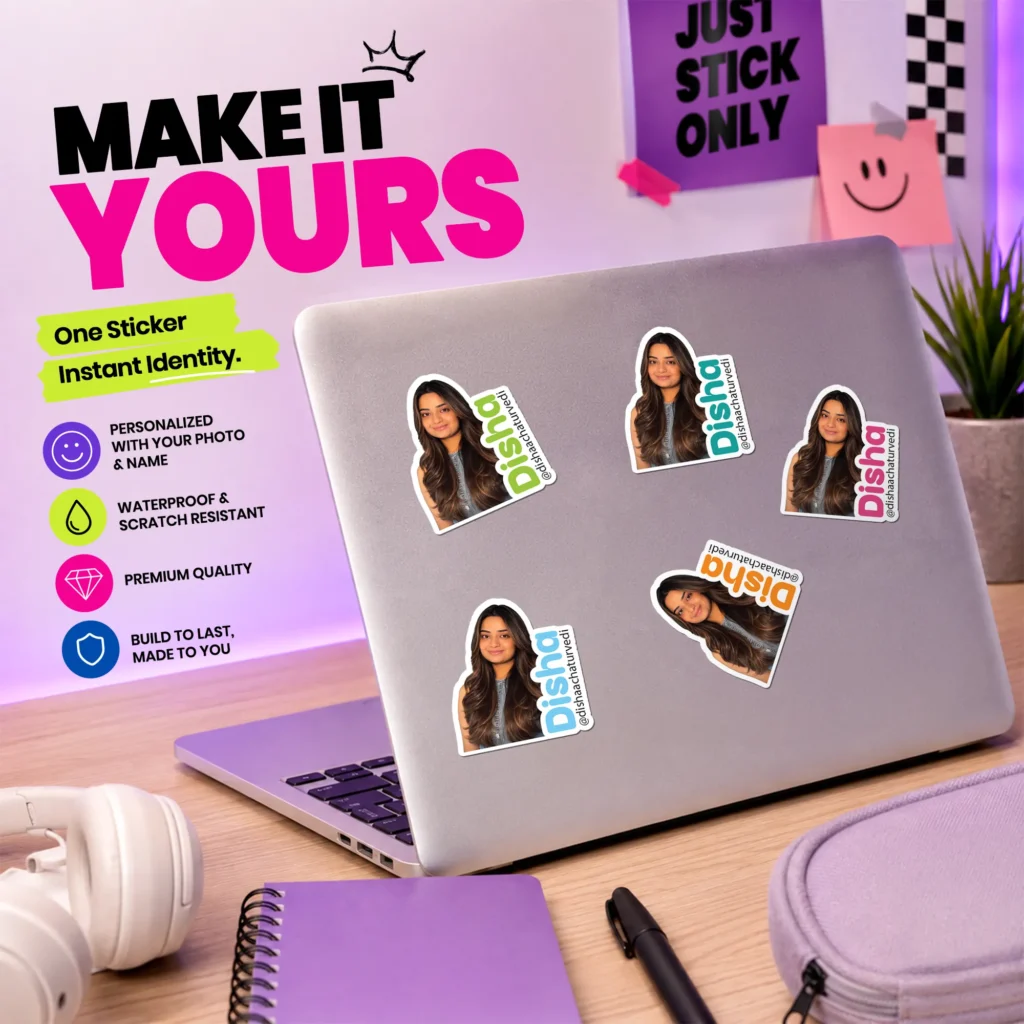 Photo Name Sticker - Style 3