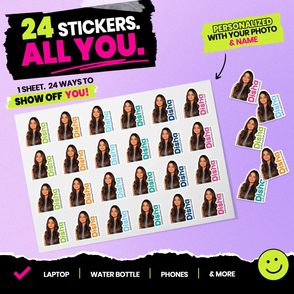 Photo Name Sticker - Style 4